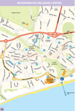 scanned image of Bournemouth, Poole and Christchurch Street Map