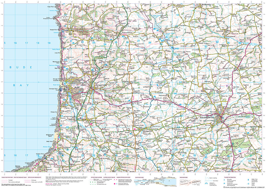 scanned image of Dizzard Point to Buck's Mills - Coastal Walking & Cycling Map