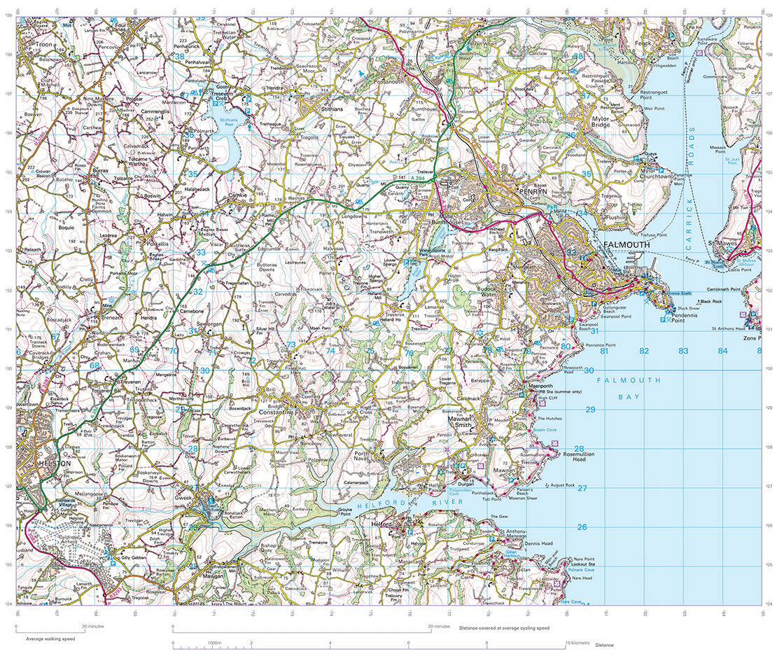scanned image of Falmouth map