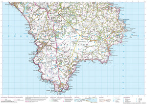 scanned image of Falmouth Map to Porthleven - South West Coastal Walking & Cycling Map