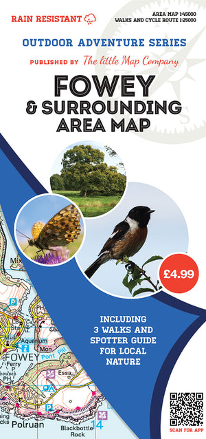 scan of Fowey Map of Surrounding Area | The Little Map Company nature