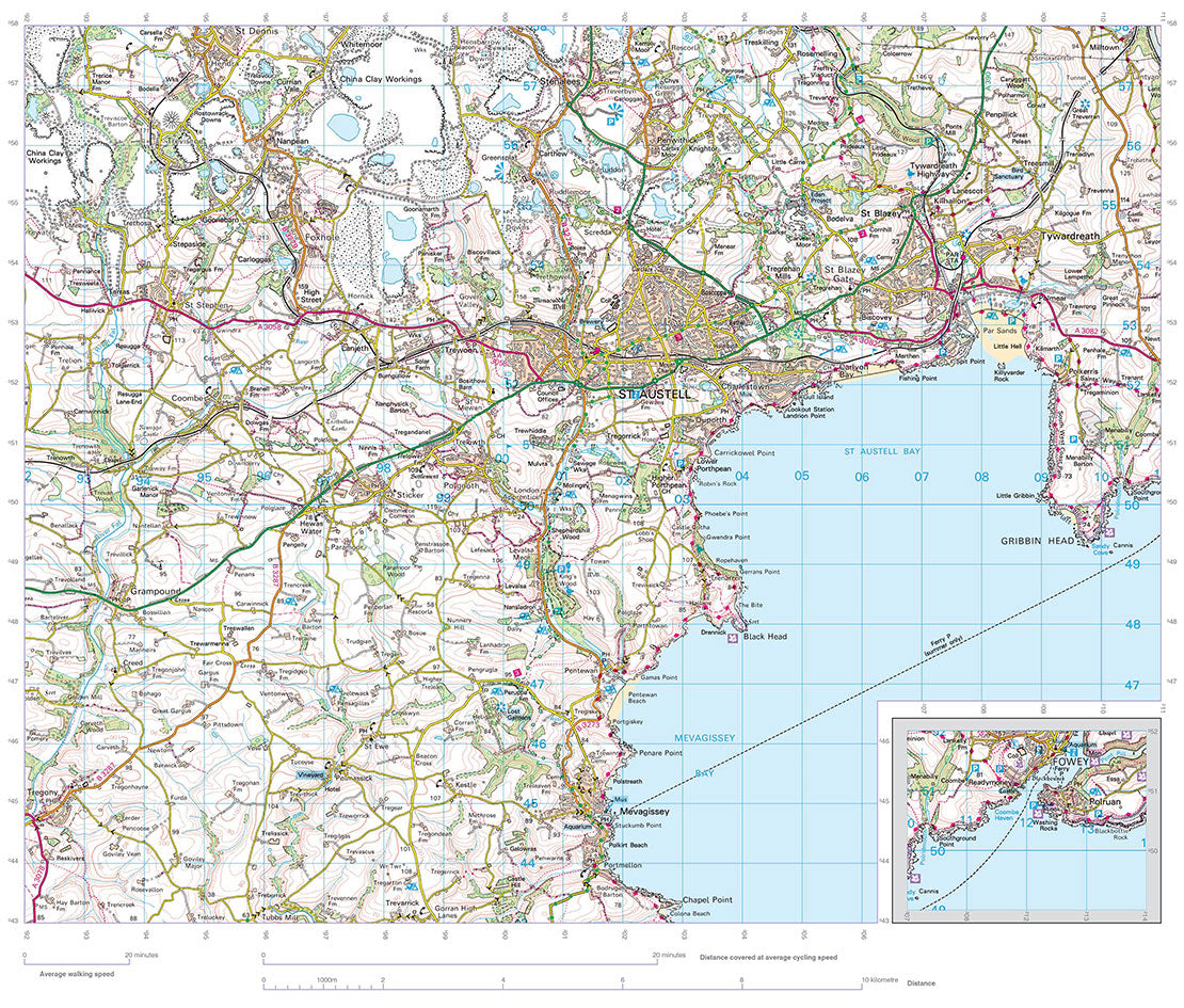 scanned image of Fowey walks