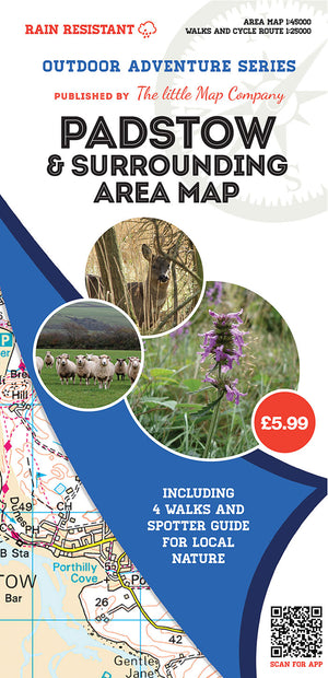 scan of Padstow Map and Surrounding Area Walks nature