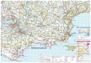 scanned image of Pembrokeshire South Map including 4 Circular Walks