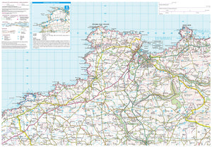 scanned image of Pembrokeshire West Map including 4 Circular Walks