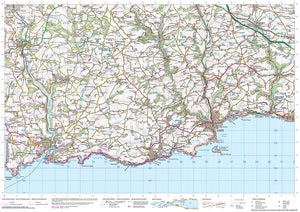 scanned image of Plymouth Map to Fowey - South West Coastal Walking & Cycling Map