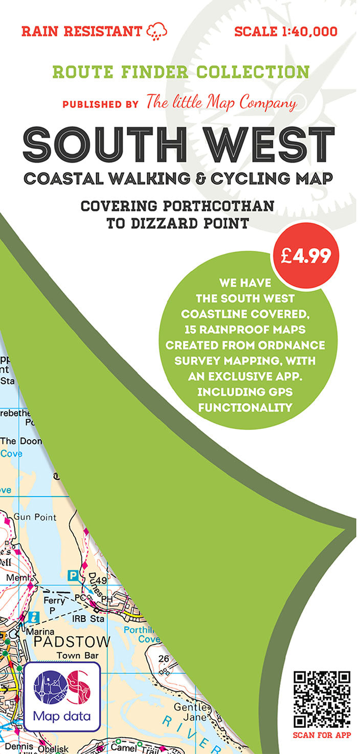 scan of Porthcothan to Dizzard Point - Coastal Walking & Cycling Map trails