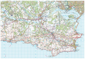 scanned image of Purbeck Map including 4 Circular Walks