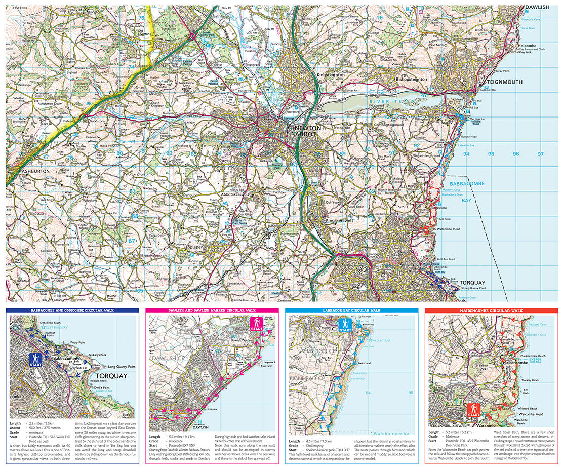 scanned image of River Exe map