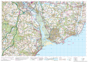 scanned image of Seaton Map to Dawlish - South West Coastal Walking Map