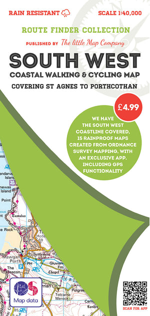 scan of St Agnes to Porthcothan - South West Coastal Walking & Cycling Map trails
