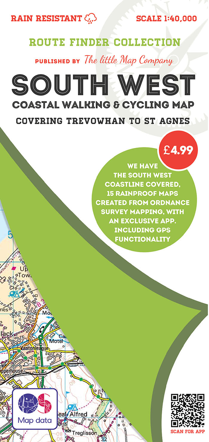 scan of Trevowhan to St Agnes - South West Coastal Walking & Cycling Map trails