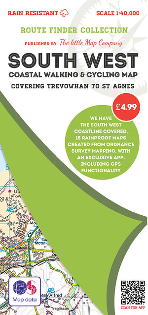 scan of Trevowhan to St Agnes - South West Coastal Walking & Cycling Map trails