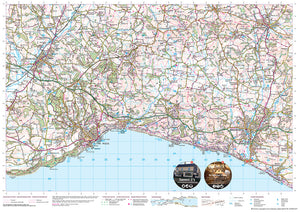 scanned image of Weymouth Walks to Seaton - South West Coastal Walking & Cycling Map
